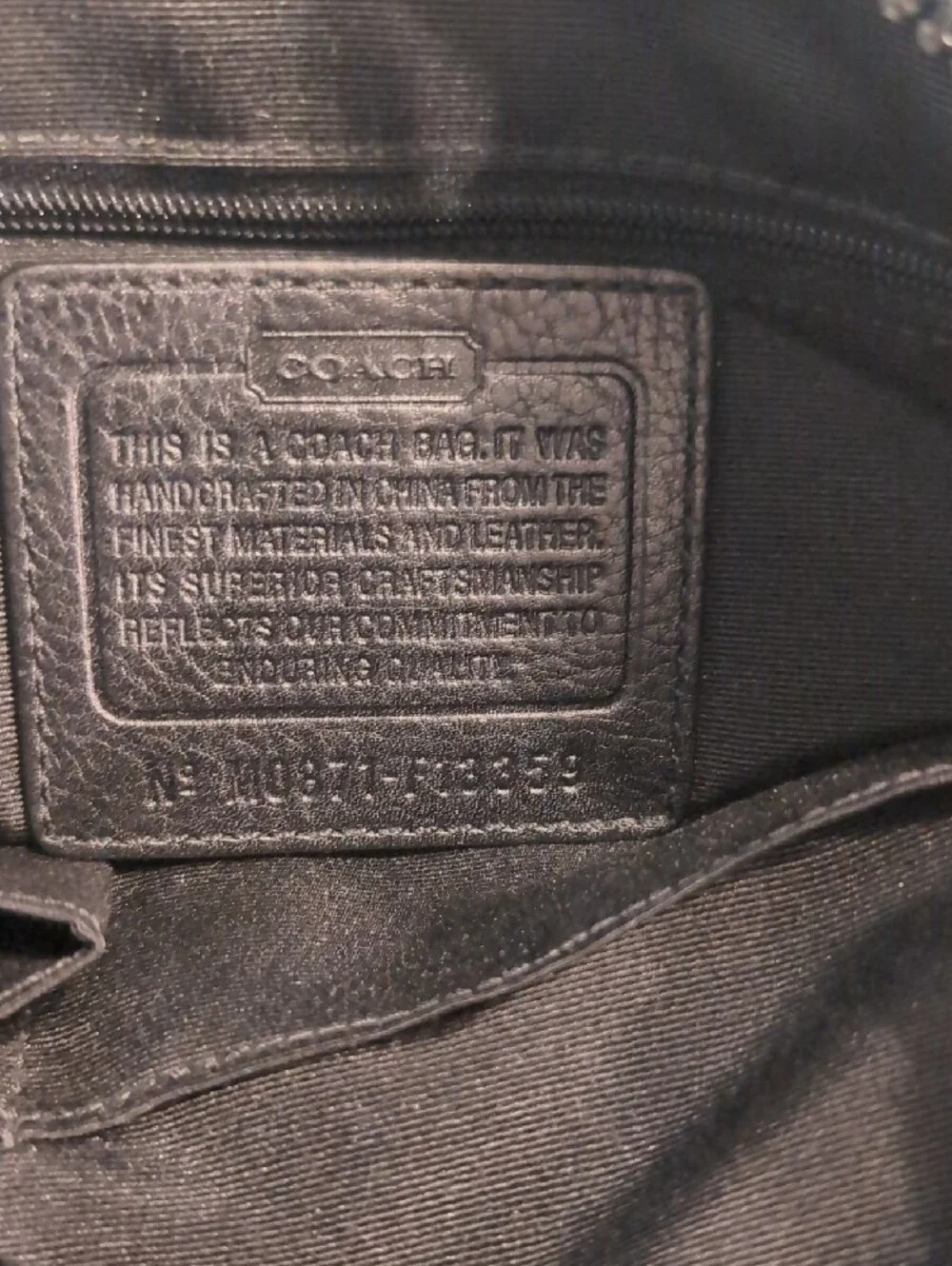 Coach Black and Gray Signature Canvas Shoulder Bag